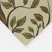 Couverture Polaire Conception d'arbres bruns avec des pommes oranges (Coin)