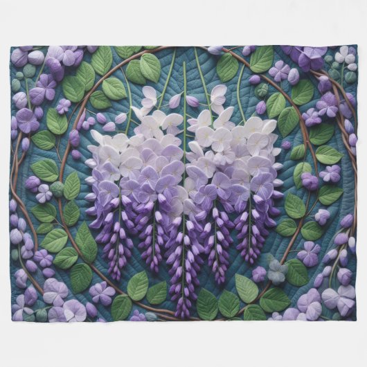 Couverture Polaire Conception de bactéries violettes (Devant (Horizontal))