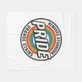 Couverture Polaire Conception de badge arc-en-ciel de protestation de (Devant (Horizontal))