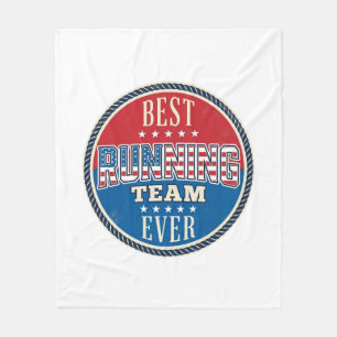 Couverture Polaire Conception de badge vintage patriotique d'équipe d