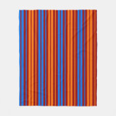 Couverture Polaire Conception de bandes verticales orange rouge bleu  (Devant)