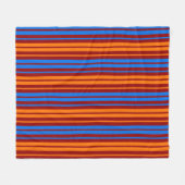 Couverture Polaire Conception de bandes verticales orange rouge bleu  (Devant (Horizontal))