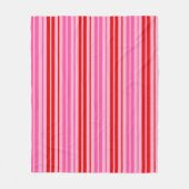 Couverture Polaire Conception de bandes verticales roses et rouges de (Devant)