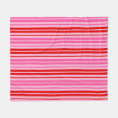 Couverture Polaire Conception de bandes verticales roses et rouges de (Devant (Horizontal))