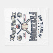 Couverture Polaire Conception de baseball patriotique 250 ans de libe (Devant (Horizontal))