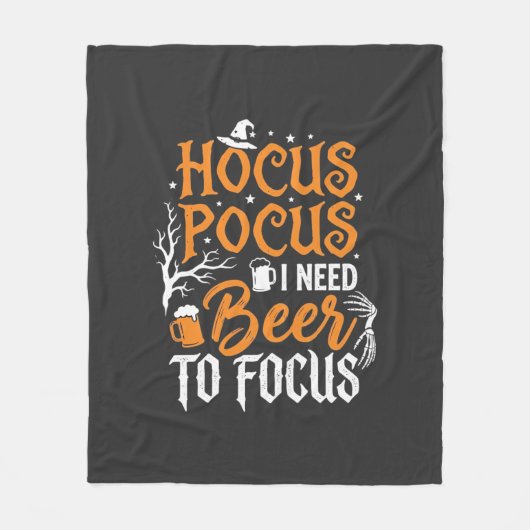 Couverture Polaire Conception de bière Hocus Pocus Halloween_1 (Devant)
