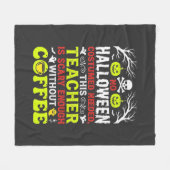 Couverture Polaire Conception de café assez effrayant pour Halloween (Devant (Horizontal))