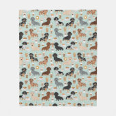 Couverture Polaire Conception de cafés de teckel (Devant)