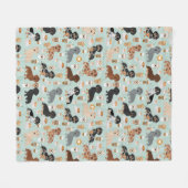 Couverture Polaire Conception de cafés de teckel (Devant (Horizontal))