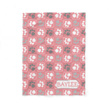 Conception de carreaux Empreintes de pattes rose e