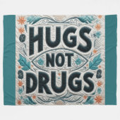 Couverture Polaire Conception de carreaux et non de drogues (Devant (Horizontal))