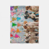 Couverture Polaire Conception de célébration d'anniversaire de chiots (Devant)