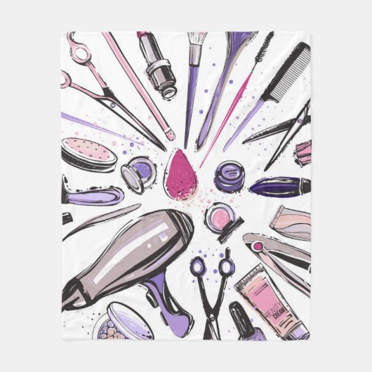 Couverture Polaire Conception de cercle de maquillage (Devant)