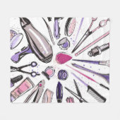 Couverture Polaire Conception de cercle de maquillage (Devant (Horizontal))