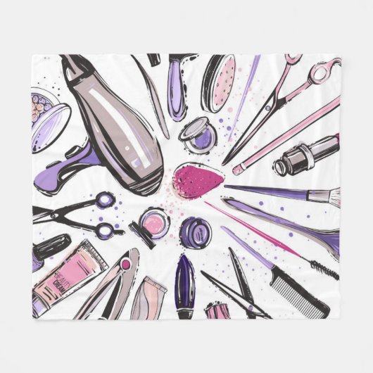 Couverture Polaire Conception de cercle de maquillage (Devant (Horizontal))