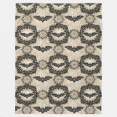 Couverture Polaire Conception de chauve-souris gothique (Devant)