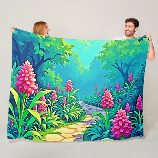 Couverture Polaire Conception de chemin de jardin magique (En situation)