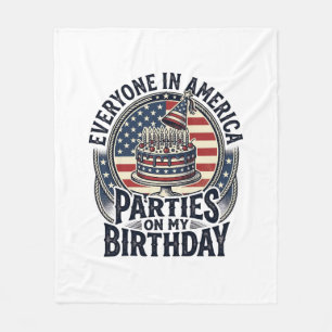 Couverture Polaire Conception de chemise de gâteau vintage pour fête