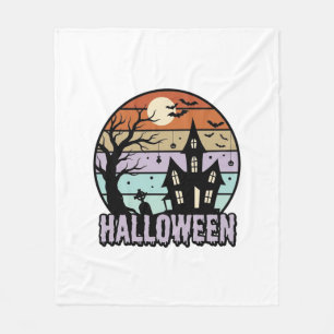 Couverture Polaire Conception de chemise de maison hantée Halloween v