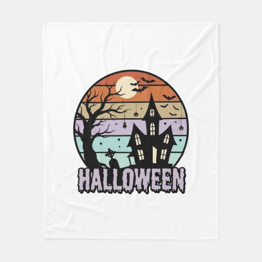 Couverture Polaire Conception de chemise de maison hantée Halloween v (Devant)