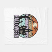 Couverture Polaire Conception de chemise de maison hantée Halloween v (Devant (Horizontal))