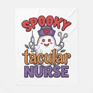 Couverture Polaire Conception de chemise fantôme Halloween Infirmière