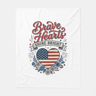Couverture Polaire Conception de chemise florale vintage patriotique 