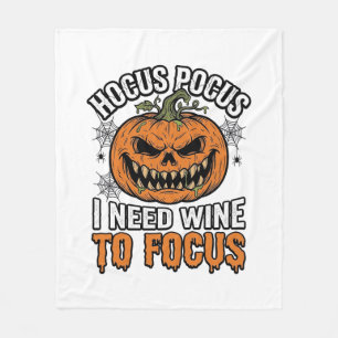 Couverture Polaire Conception de chemise Halloween Citrouille de vin