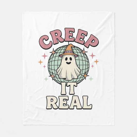 Couverture Polaire Conception de chemise Halloween Ghost Disco Creep  (Devant)