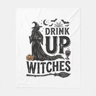 Couverture Polaire Conception de chemise Halloween sorcières buvez vi