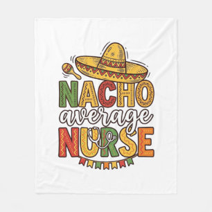 Couverture Polaire Conception de chemise Nacho Average Nurse Cinco De