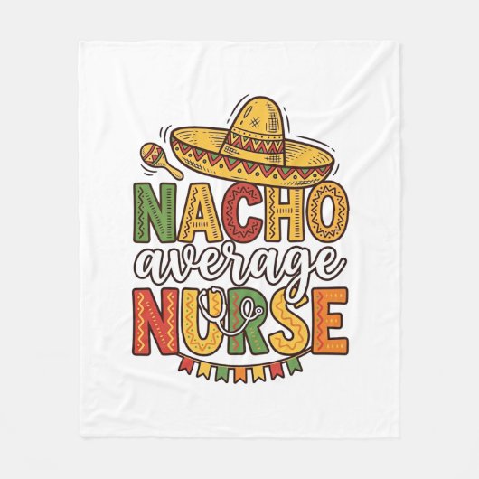 Couverture Polaire Conception de chemise Nacho Average Nurse Cinco De (Devant)