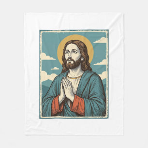Couverture Polaire Conception de chemise religieuse vintage Sauveur p