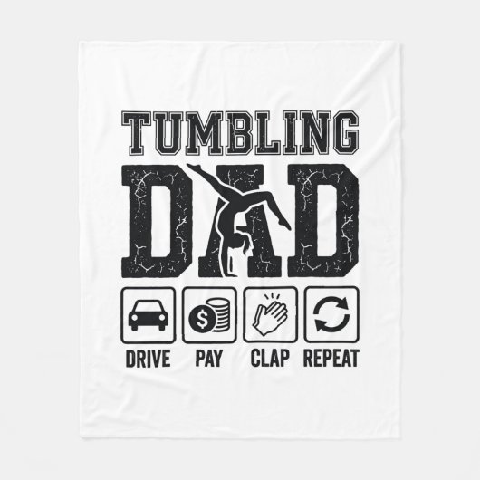 Couverture Polaire Conception de chemise Tumbling Dad Drive Pay Clap (Devant)