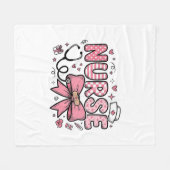 Couverture Polaire Conception de chemise vectorielle Cute Nurse Bow H (Devant (Horizontal))