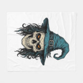 Couverture Polaire Conception de chemise vectorielle Halloween crâne (Devant (Horizontal))