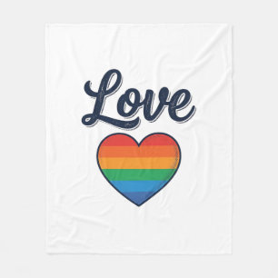 Couverture Polaire Conception de chemise vectorielle Love Rainbow Hea