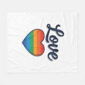 Couverture Polaire Conception de chemise vectorielle Love Rainbow Hea (Devant (Horizontal))