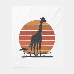 Couverture Polaire Conception de chemise vectorielle Safari Coucher d