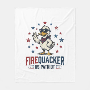 Couverture Polaire Conception de chemise vintage canard patriotique F