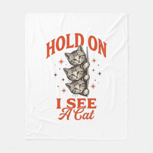 Couverture Polaire Conception de chemise vintage drôle de chat attend