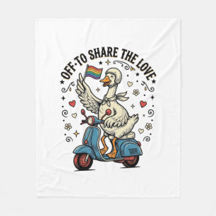 Couverture Polaire Conception de chemise vintage Funny Goose Scooter