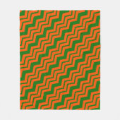 Couverture Polaire Conception de chevron en zigzag vert orange (Devant)