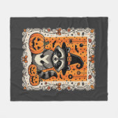 Couverture Polaire Conception de citrouille d'Halloween de raton lave (Devant (Horizontal))