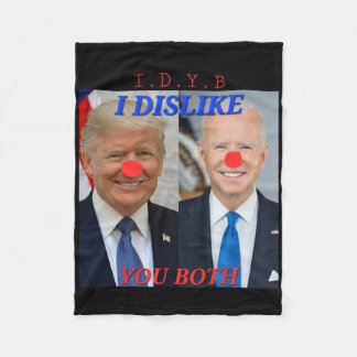 Couverture Polaire Conception de clowns politiques drôles Trump Biden