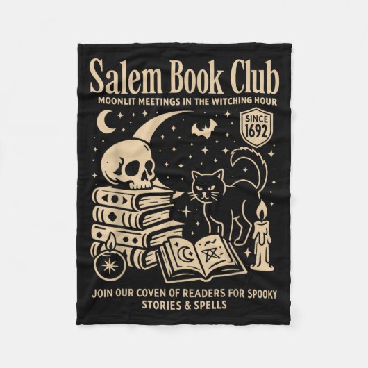 Couverture Polaire Conception de club de lecture de sorcière d'Hallow (Devant)