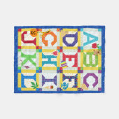 Couverture Polaire Conception de courtepointe d'alphabet pour bébé (Devant (Horizontal))