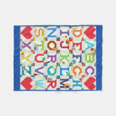 Couverture Polaire Conception de courtepointes d'alphabet pour garçon (Devant (Horizontal))