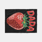 Couverture Polaire Conception de Dada de fraise mignonne pour des pap (Devant (Horizontal))