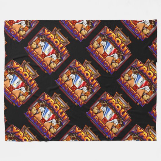 Couverture Polaire Conception de danseur de cerfs communs de drapeau (Devant (Horizontal))